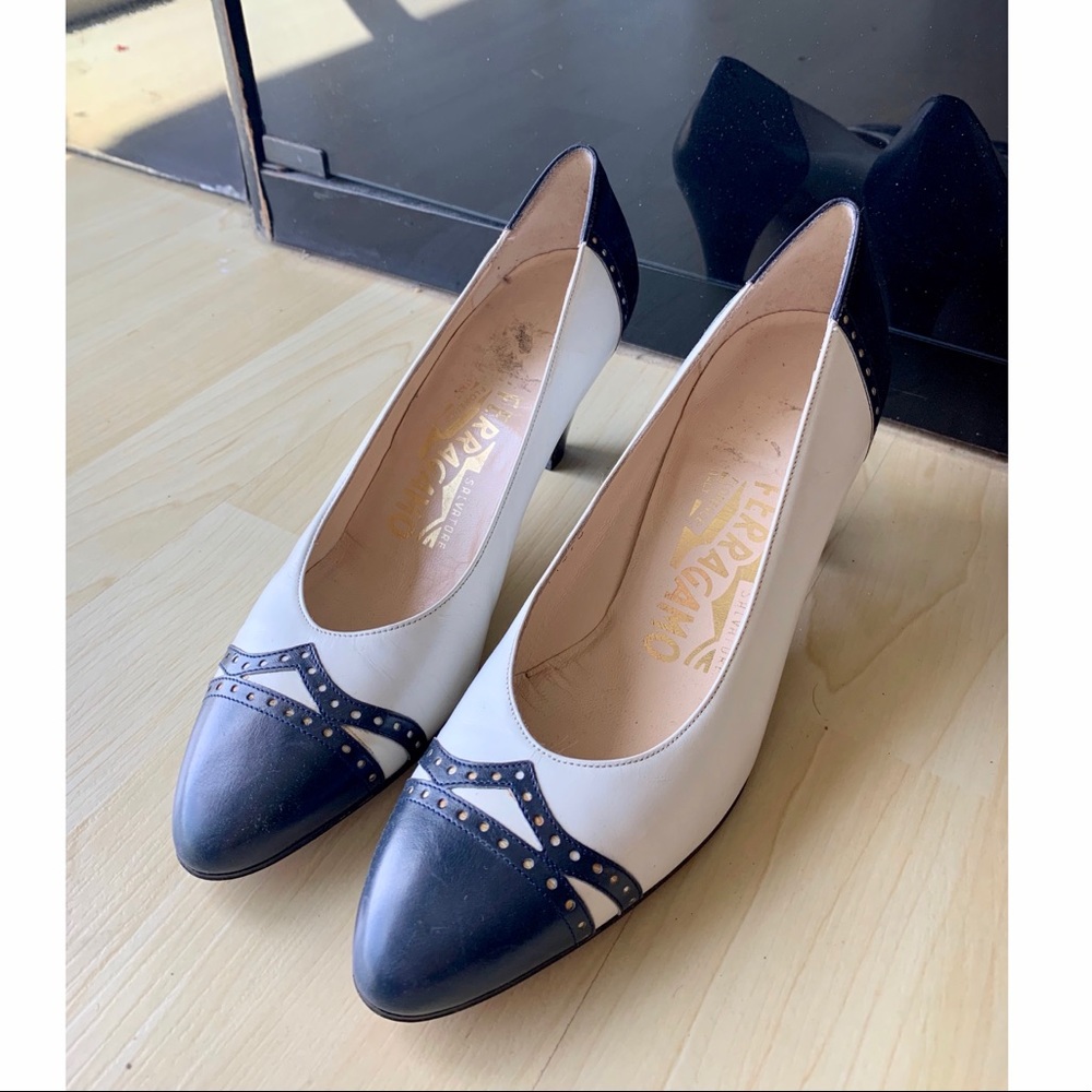 Vintage Salvatore Ferragamo Oxford Heels